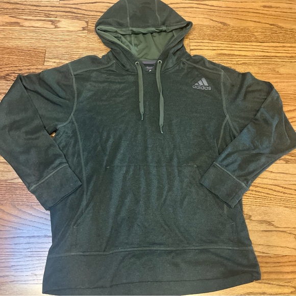 Classic Adidas Men's Deep Green Pullover Hoodie - Picture 1 of 10